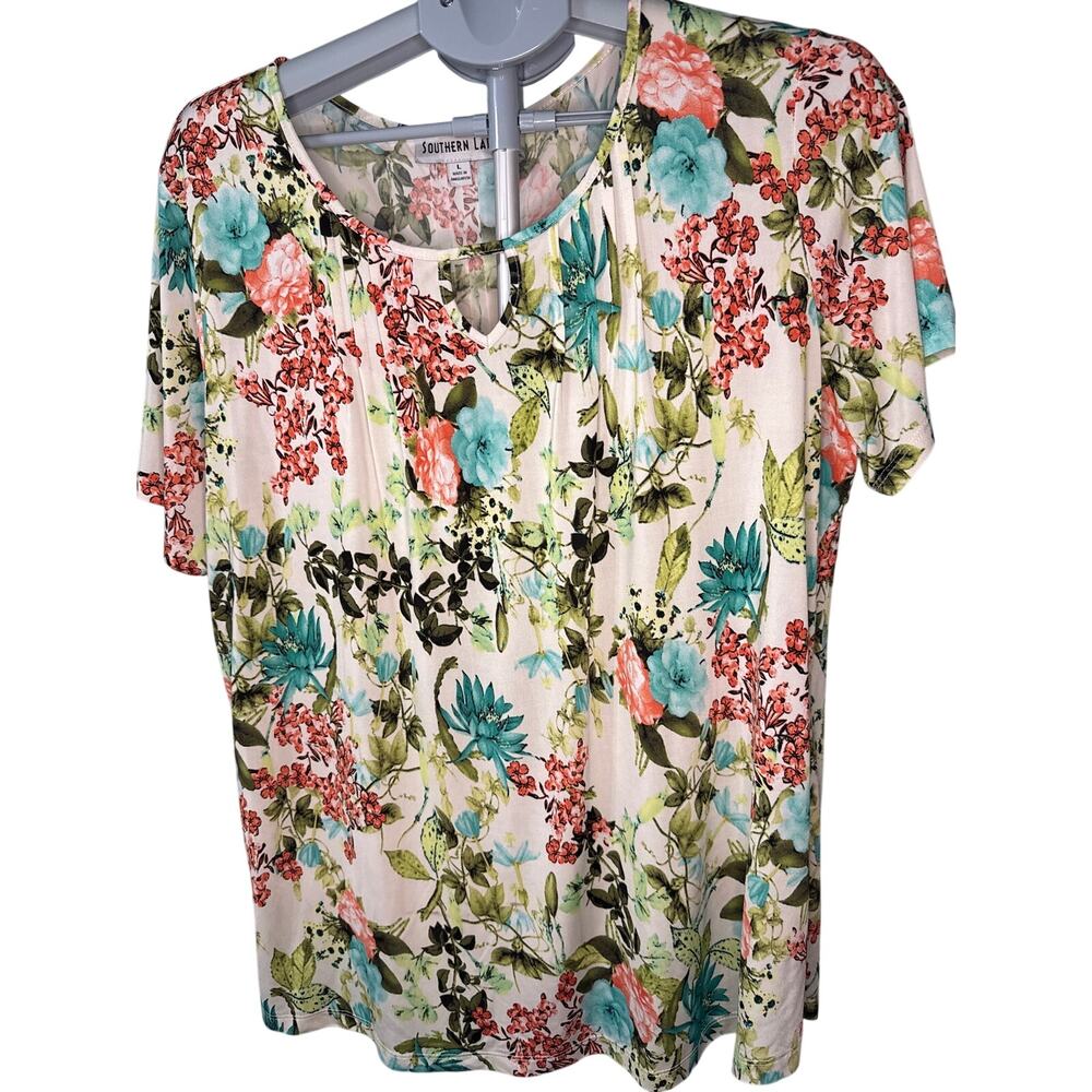 Southern Lady Key Hole Women's Size Large Blouse